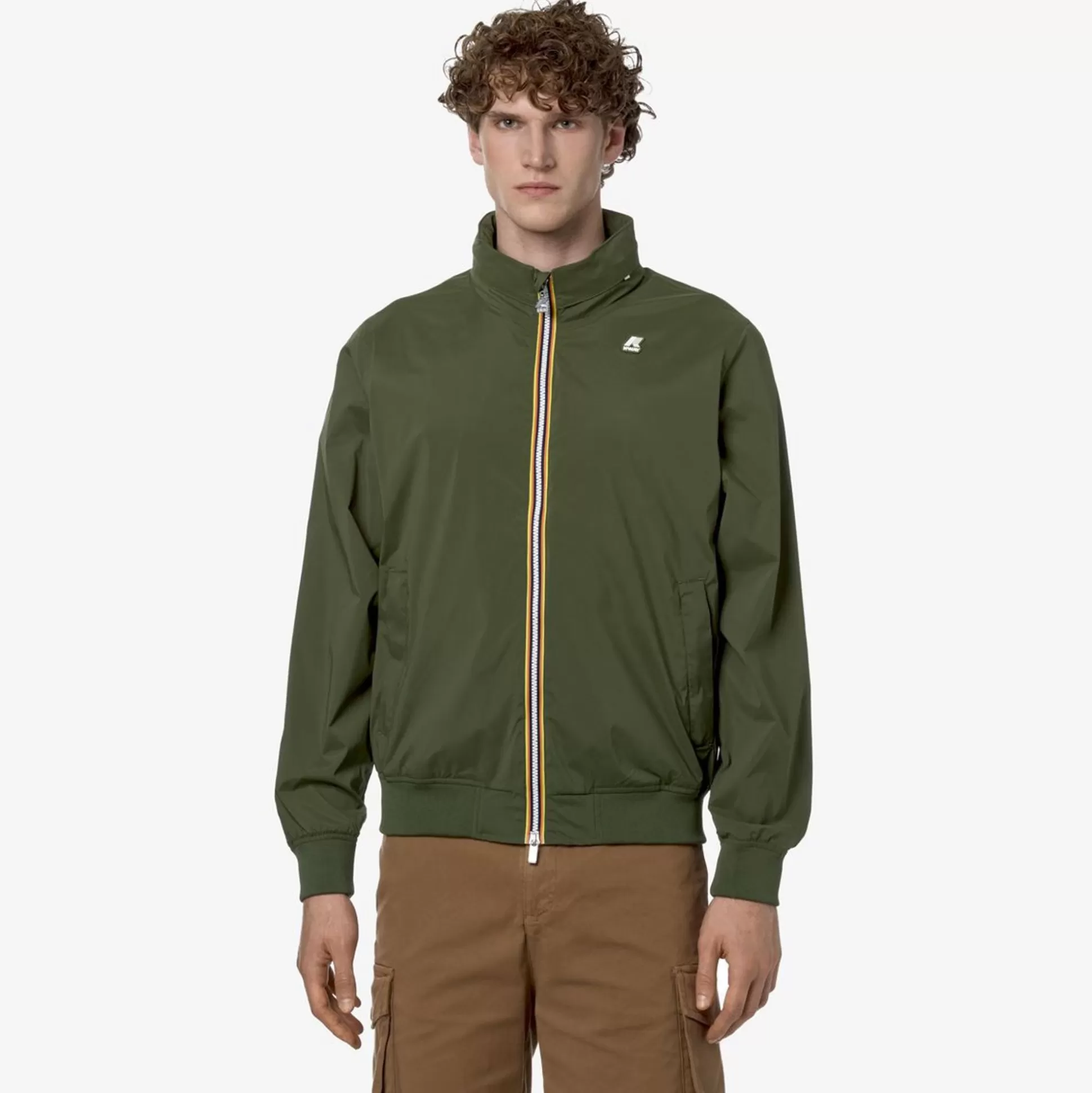 Online K-WAY Amaury Stretch Nylon Jersey Green Cypress