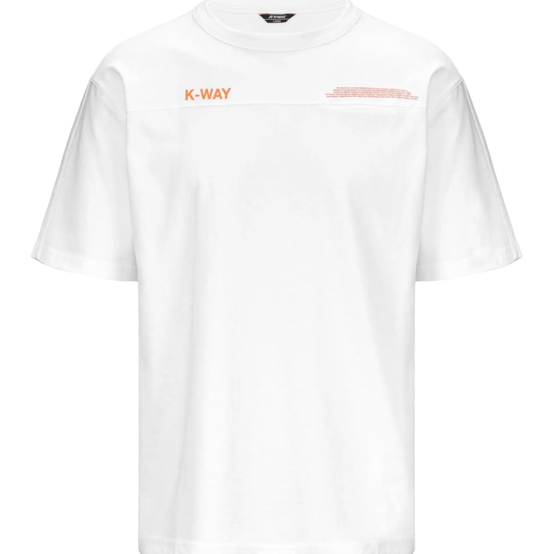 Hot K-WAY Fantome Lettering Pocket White Orange