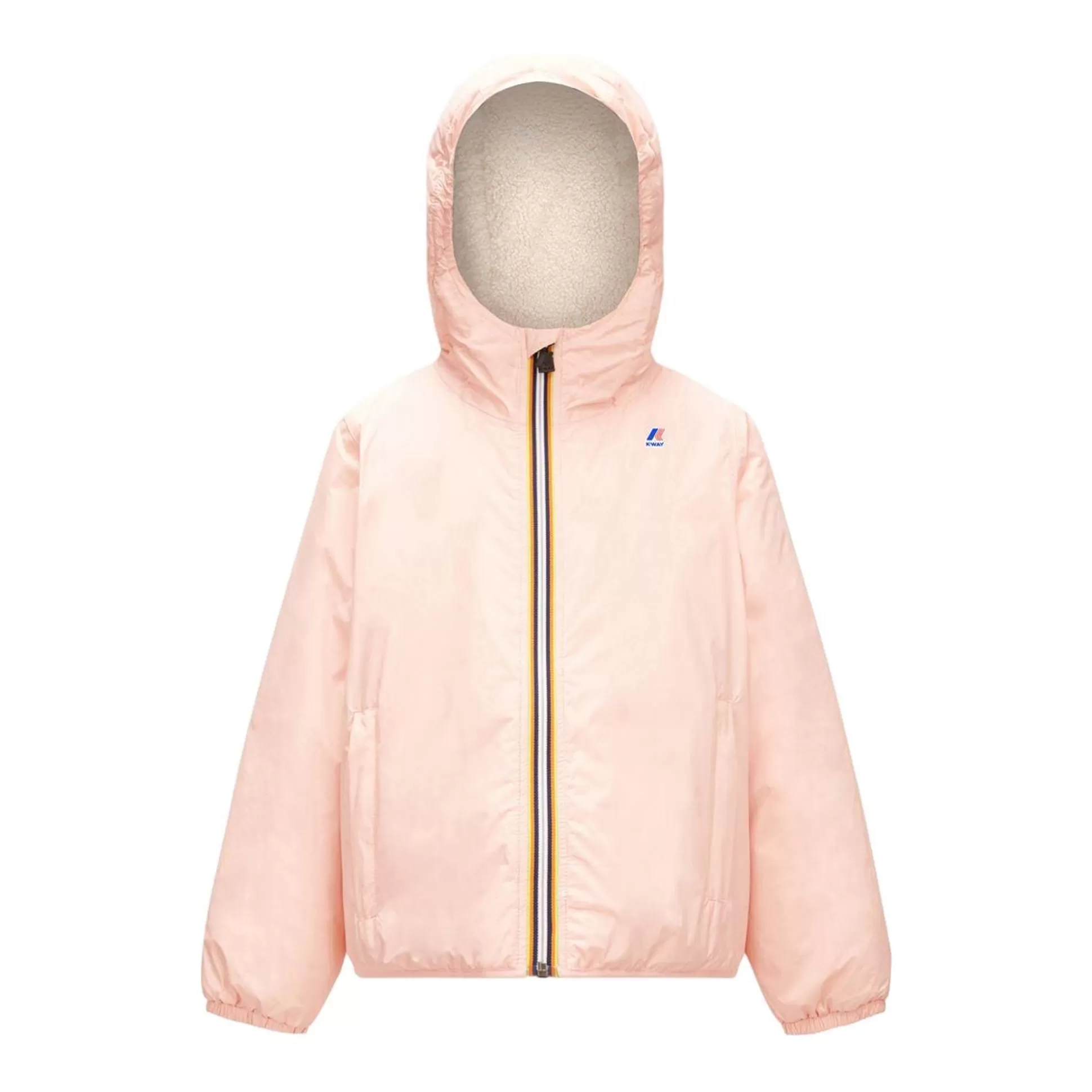 Shop K-WAY Le Vrai 3.0 Claude Orsetto Kids Ecru - Pink