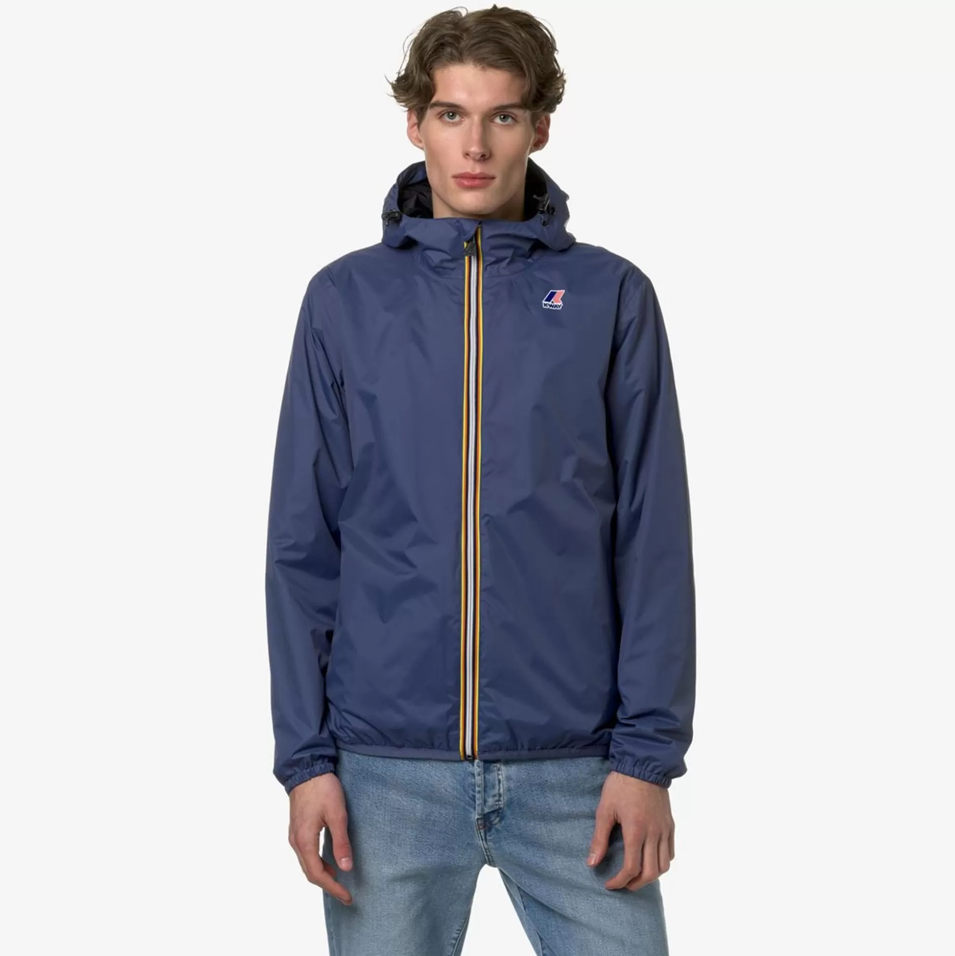 Shop K-WAY Le Vrai 3.0 Claude Warm Blue Indigo