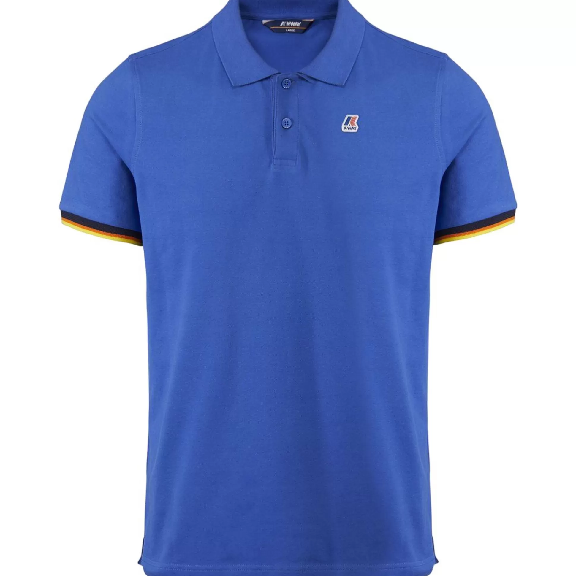 Outlet K-WAY Vincent Contrast Polo Blue Royal Marine