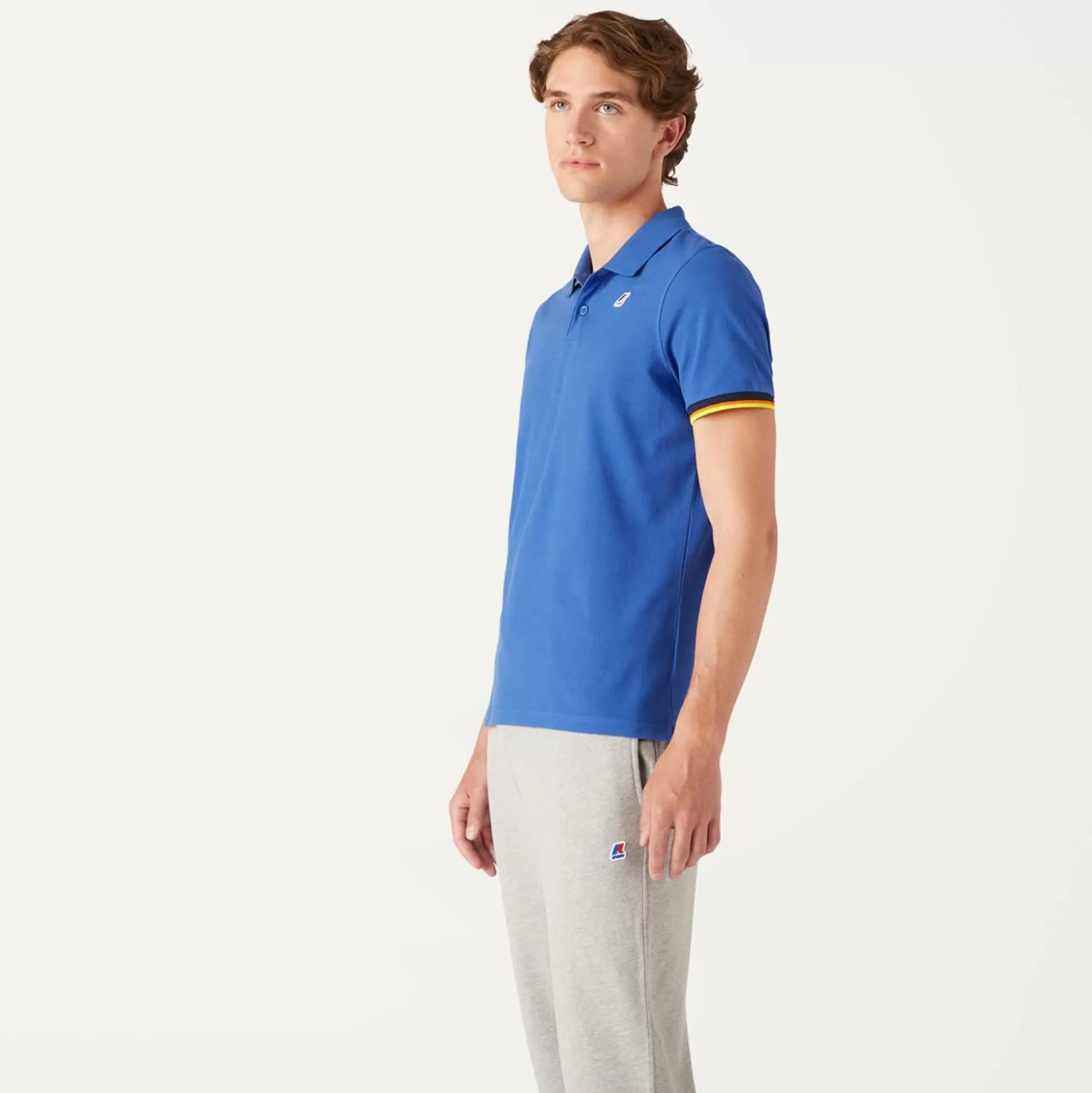 Outlet K-WAY Vincent Contrast Polo Blue Royal Marine