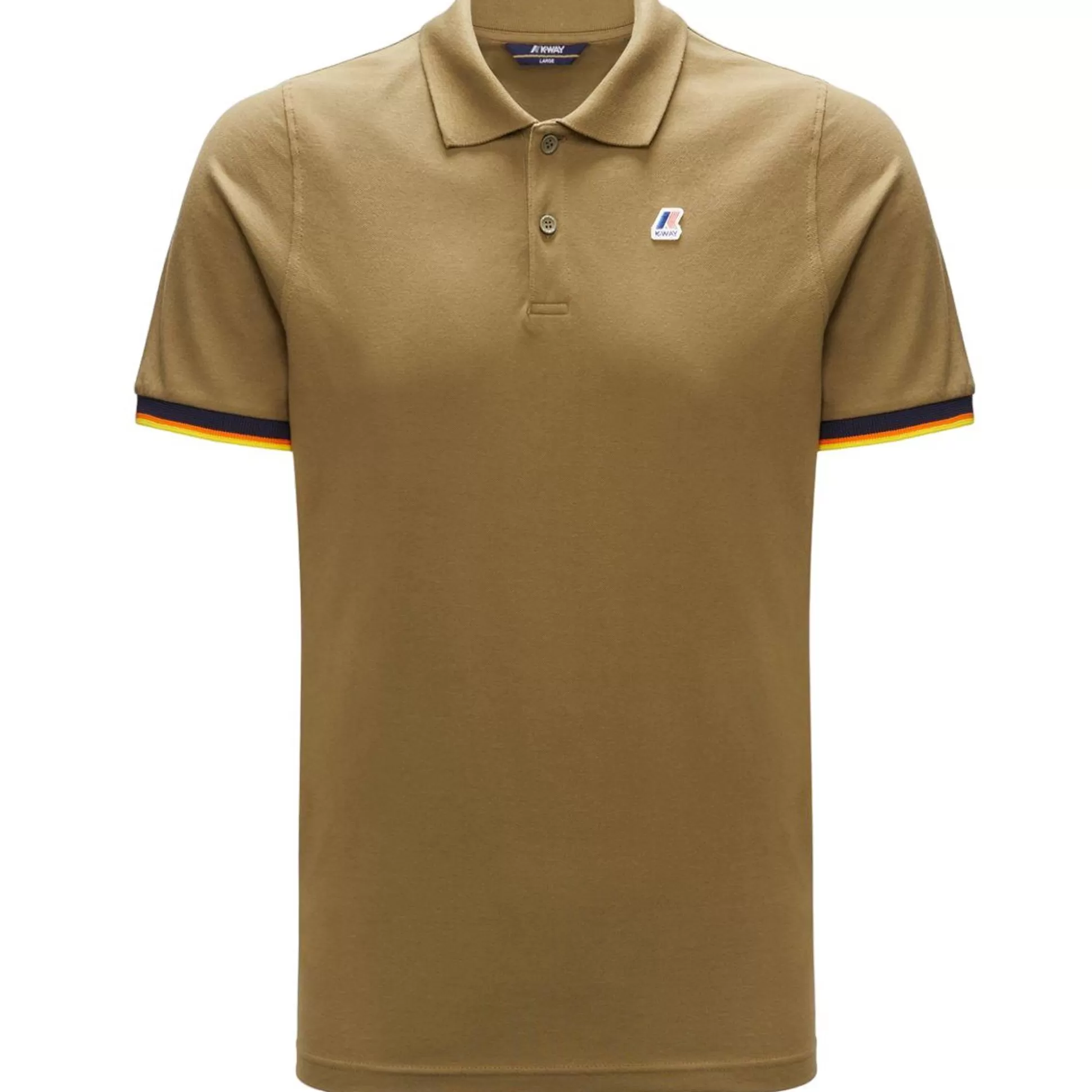 Best K-WAY Vincent Contrast Polo Green Dk Olive