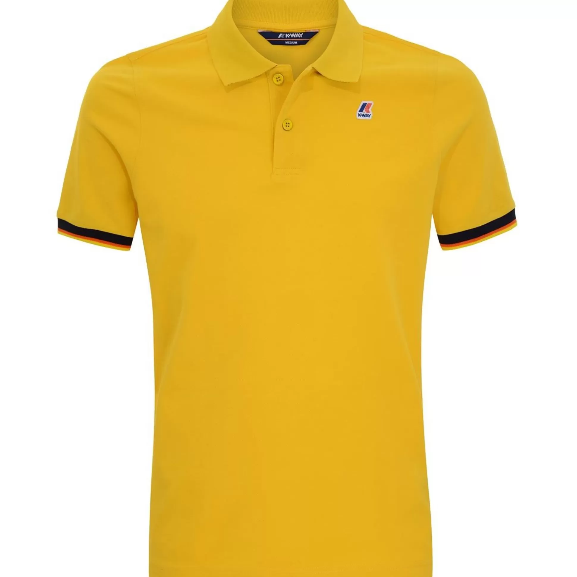 Shop K-WAY Vincent Contrast Polo Jaune Fonce