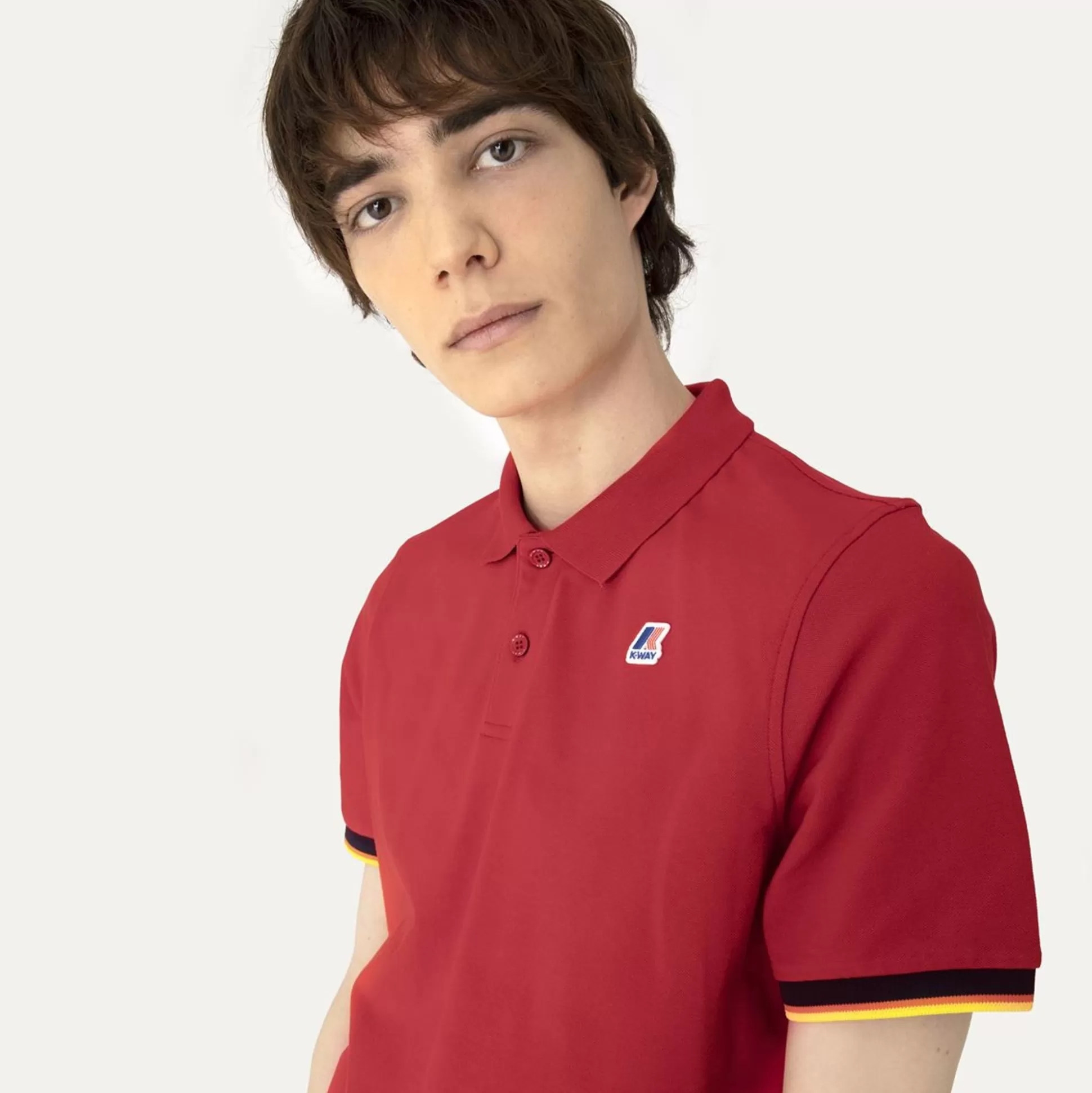 Best K-WAY Vincent Contrast Polo Red